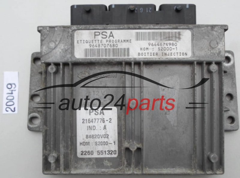 KOMPUTER STEROWNIK SILNIKA CITROEN 1.8 Sagem 21647776-2,  9644674980, PSA 9648707680