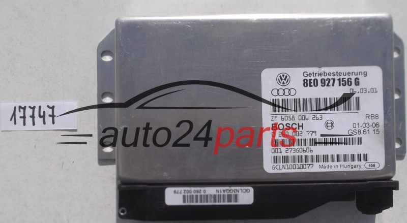 STEROWNIK SKRZYNI AUTOMATYCZNEJ AUDI A4 3.0 V6 BOSCH 0 260 002 779, 0260002779, 8E0 927 156 G, 8E0927156G