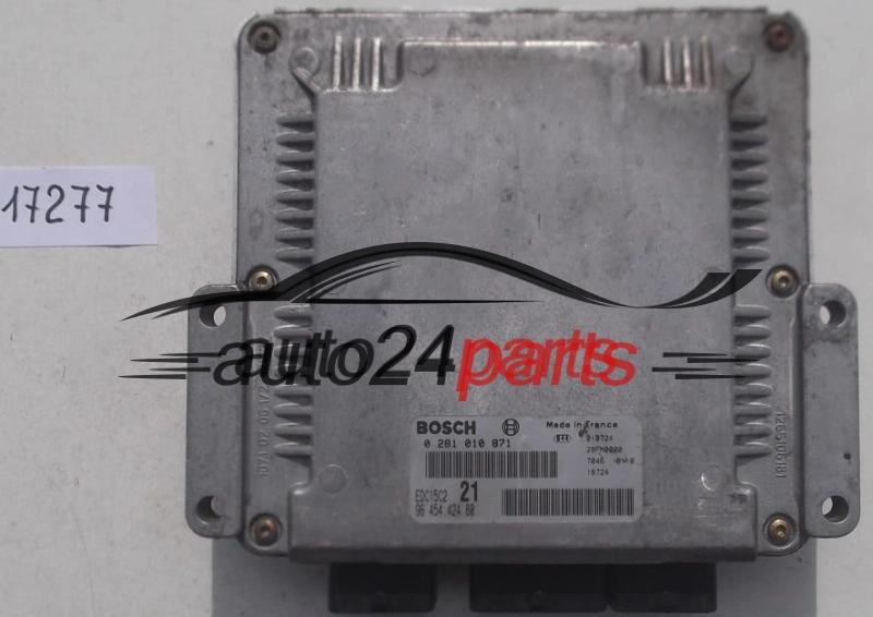 CALCULATEUR MOTEUR CITROEN XSARA 2.0 HDI BOSCH 0 281 010 871, 0281010871, 96 454 424 80, 9645442480, 