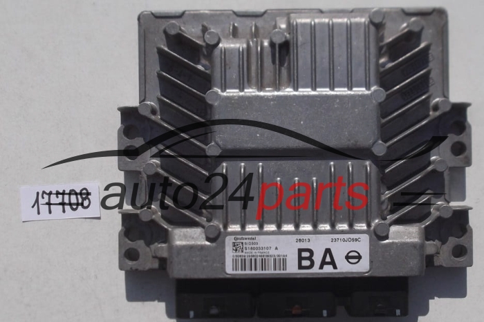 MOTORSTEUERGERÄT ECU STEUERGERAT NISSAN QASHQAI 1.5 DCI CONTINENTAL S180033107 A,  23710JD59C, SID303 BA