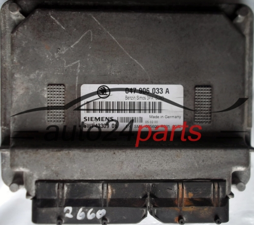 KOMPUTER STEROWNIK SILNIKA SKODA FABIA 1.4 MPI AME 047906033A, SIEMENS 5WP43309 06