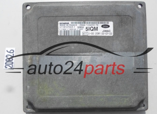 KOMPUTER STEROWNIK SILNIKA FORD FIESTA FUSION 1.6 SIEMENS S118107003 F, S118107003F, 2S6A-12A650-TE, 2S6A12A650TE, 5IQM, SIM22