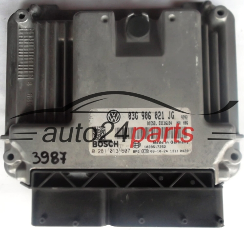 CALCULATEUR MOTEUR VW VOLKSWAGEN GOLF 2.0 TDI 03G906021JG, 03G 906 021 JG, BOSCH 0281013607, 0 281 013 607 
