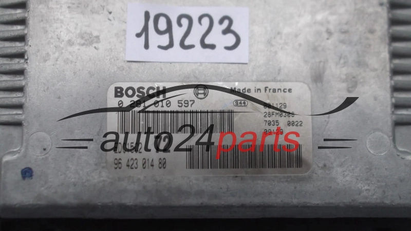 KOMPUTER STEROWNIK SILNIKA PEUGEOT 406 2.2 HDI BOSCH 0 281 010 597, 0281010597, 96 423 014 80, 9642301480