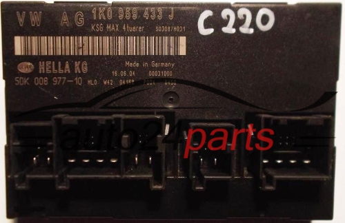 CENTRALKA MODUL STEROWNIK KOMFORTU VOLKSWAGEN HELLA 5DK00897710, 5DK008977-10, 5DK 008 977-10, 1K0959433J, 1K0 959 433 J - C220