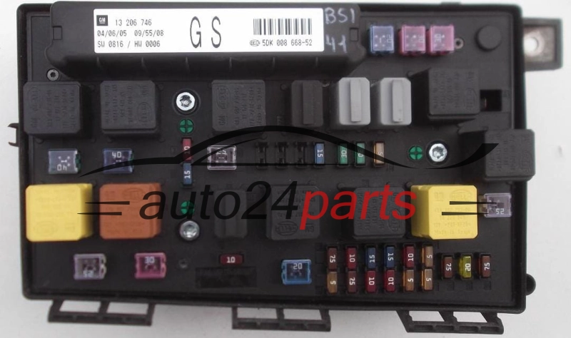 ELEKTRISCHER KASTEN SICHERUNGKASTEN SICHERUNG UND RELAIS STROMKASTEN RELAISKASTEN OPEL ASTRA H ZAFIRA B 13 206 746, 13206746 GS, 5DK 008 668-52, 5DK008668-52