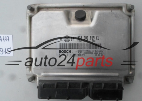 VW VOLKSWAGEN GOLF 1.9 TDI 038906019KJ, 038 906 019 KJ, BOSCH 0 281 011 216, 0281011216, DIESEL EDC15P+ 5256