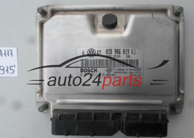 VW VOLKSWAGEN GOLF 1.9 TDI 038906019KJ, 038 906 019 KJ, BOSCH 0 281 011 216, 0281011216, DIESEL EDC15P+ 5256