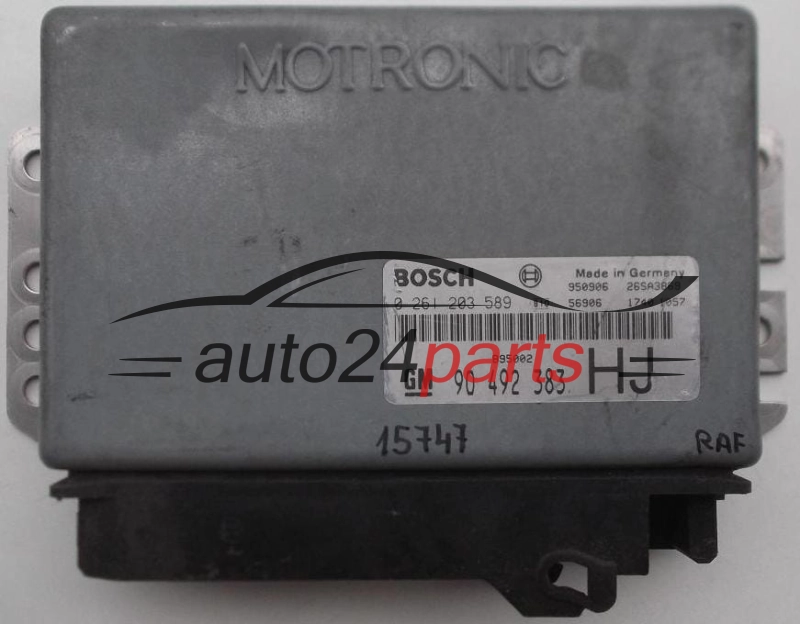 MOTORSTEUERGERÄT ECU STEUERGERÄT OPEL OMEGA 3.0 X30XE BOSCH 0 261 203 589,  GM 90 492 383 HJ