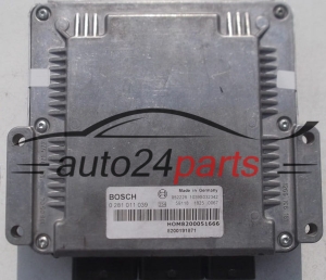 MOTORSTEUERGERÄT ECU STEUERGERÄT RENAULT KANGOO 1.9 DCI BOSCH 0 281 011 039, 0281011039,  HOM8200051666, 8200051666, 8200191871 