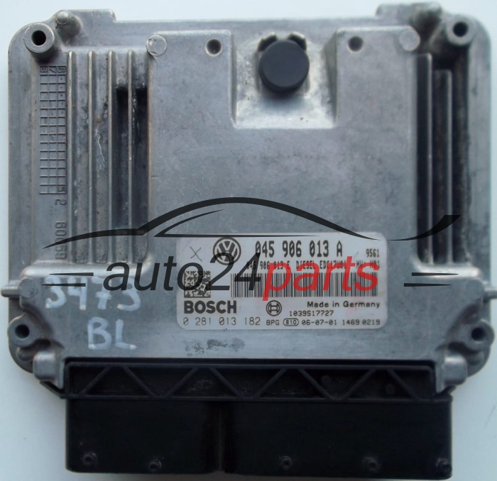 KOMPUTER STEROWNIK SILNIKA SKODA FABIA ROOMSTER 1.4 TDI 045906013A, 045 906 013 A, 045906013E, 045 906 013 E, BOSCH 0281013182, 0 281 013 182, DIESEL EDC17U01 9561, 1039S17727