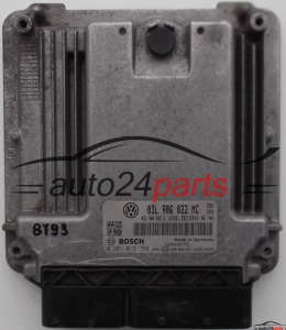 ECU CENTRALITA DE MOTOR VW VOLKSWAGEN GOLF VI 2.0 TDI, BOSCH 0 281 015 756, 0281015756, 03L 906 022 MC, 03L906022MC, EDC17CP14 