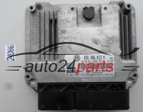 KOMPUTER STEROWNIK SILNIKA VW VOLKSWAGEN POLO 1.9 TDI 03G 906 013 M, 03G906013M, 03G906013, BOSCH 0 281 013 442, 0281013442, DIESEL EDC17U01