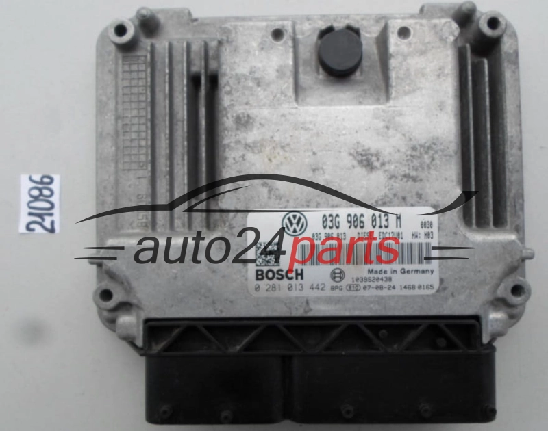 KOMPUTER STEROWNIK SILNIKA VW VOLKSWAGEN POLO 1.9 TDI 03G 906 013 M, 03G906013M, 03G906013, BOSCH 0 281 013 442, 0281013442, DIESEL EDC17U01