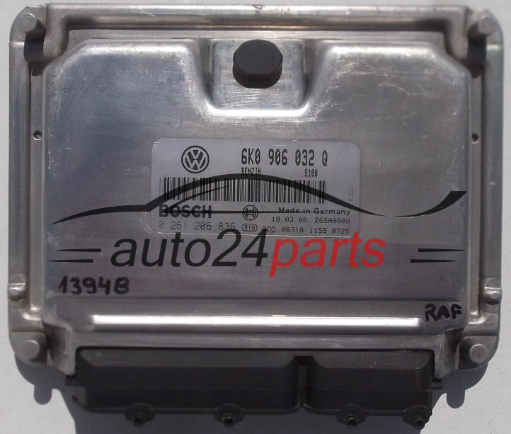Sterownik silnika SEAT IBIZA CORDOBA 1.4 AKK 6K0906032Q BOSCH 0261206836 BENZIN S100 26SA0000 - 1831 1969 8618 12730 13724 13948 A17