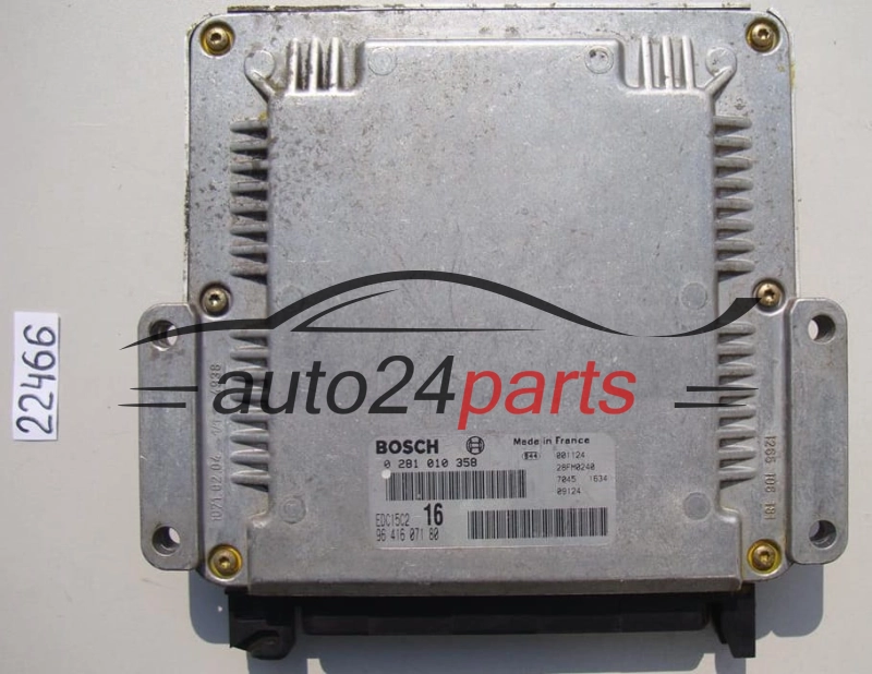 KOMPUTER STEROWNIK SILNIKA CITROEN XSARA PICASSO 2.0 HDI BOSCH 0 281 010 358, 0281010358, 96 416 071 80, 9641607180, EDC15C2 16