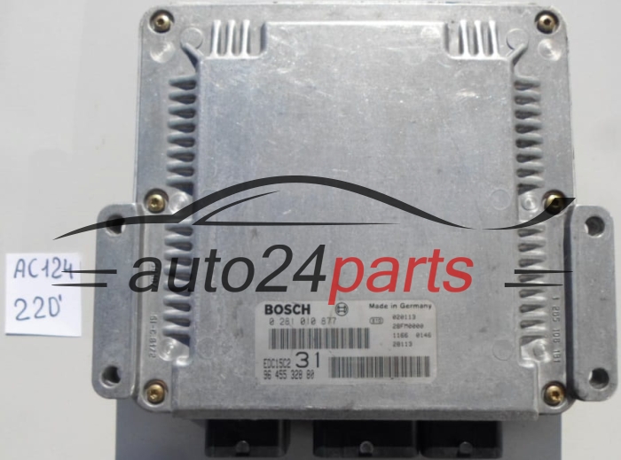 KOMPUTER STEROWNIK SILNIKA PEUGEOT 2.2 HDI BOSCH 0 281 010 877, 0281010877, 96 455 328 80, 9645532880