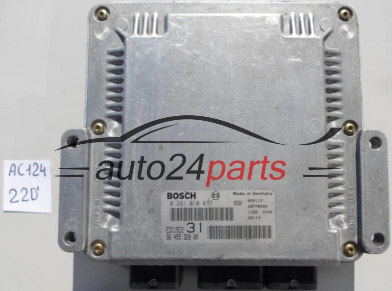 KOMPUTER STEROWNIK SILNIKA PEUGEOT 2.2 HDI BOSCH 0 281 010 877, 0281010877, 96 455 328 80, 9645532880