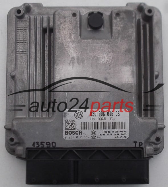 KOMPUTER STEROWNIK SILNIKA SKODA SUPERB 1.9 TDI BOSCH 0281012552, 03G906016GS 