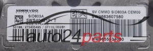 KOMPUTER STEROWNIK SILNIKA CITROEN PEUGEOT 1.6 HDI SIEMENS VDO 5WS40421F-T, 5WS40421FT, SW9663607580, HW9655534080, SID803A