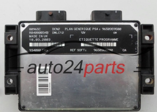 Calculateur Moteur CITROEN PEUGEOT Lucas R04080034B, PSA 9650359580, SOFT 9650360280