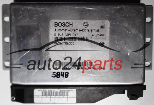 ABS STEROWNIK SSANGYONG MUSSO BOSCH 0 265 109 047, 0265109047, 86710 06000, 8671006000 - 5848