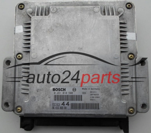 MOTORSTEUERGERÄT ECU STEUERGERÄT  PEUGEOT 206 2.0 HDI BOSCH 0 281 010 500,  96 416 069 80
