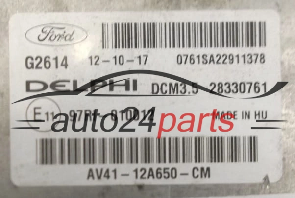 KOMPUTER STEROWNIK SILNIKA FORD FOCUS 2.0 TDCI DELPHI 28330761, AV41-12A650-CM