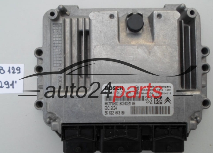KOMPUTER STEROWNIK SILNIKA CITROEN PEUGEOT 1.6 HDI BOSCH 0 281 012 985, 0281012985, 96 612 043 80, 9661204380, 9653958980, EDC16C34