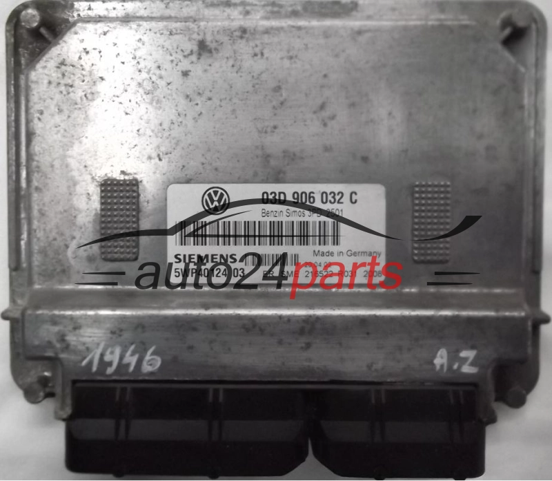 KOMPUTER STEROWNIK SILNIKA VW VOLKSWAGEN POLO 1.2 03D906032C, 03D 906 032 C, SIEMENS 5WP40124 07, 5WP4012407