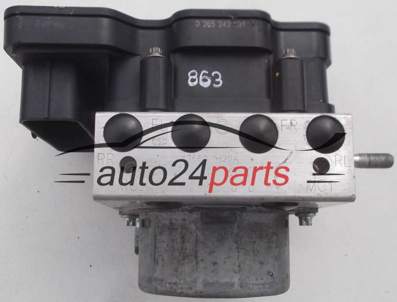 Pompa abs i sterownik NISSAN MICRA 0265242031 476601H20A 0265956012 2265106455