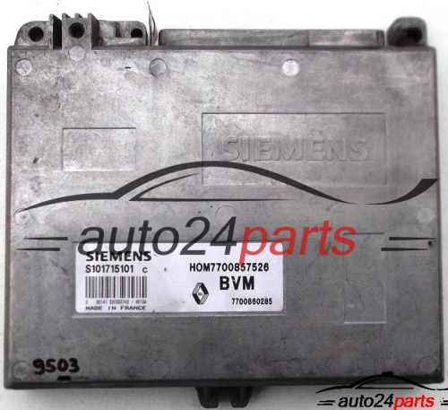 ECU CENTRALITA DE MOTOR RENAULT 19 1.8 16V, SIEMENS S101715101 C, S101715101C, HOM7700857526, 7700857526 