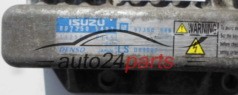 KOMPUTER STEROWNIK SILNIKA OPEL MERIVA 1.7 CDTI ISUZU 897350 9487, 8973509487, GM 97350 948, 97350948, DENSO 112500 0165, 1125000165