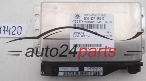 ABS STEROWNIK ESP ASR FDR FAHR-DYNAMIC-REGELUNG AUDI A4 A6 VW PASSAT 8D0907389D, 8D0 907 389 D, BOSCH 0265109463