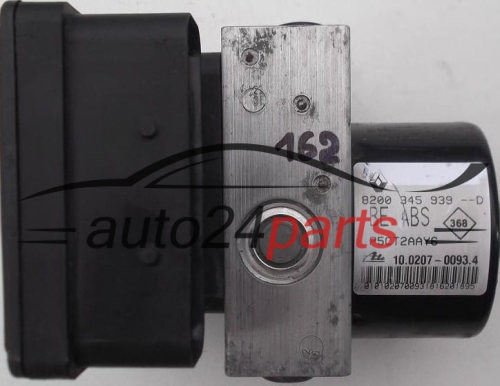 POMPE HYDRAULIQUE ET CALCULATEUR dABS RENAULT LAGUNA 8200 345 939 D, 8200345939D, P5CT2AAY6, ATE 10.0207-0093.4, 10020700934, 10.0970-1402.3, 10097014023