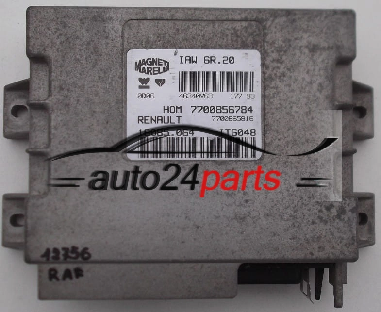 KOMPUTER STEROWNIK SILNIKA RENAULT TWINGO 1.2 MAGNETI MARELLI IAW 6R.20, IAW6R20, 7700856784, 7700865816, 16085.064, 16085064
