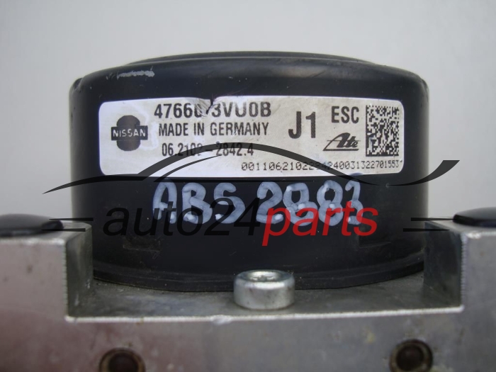 POMPE HYDRAULIQUE ET CALCULATEUR d'ABS NISSAN NOTE 476603VU0B, 06.2102-2842.4, 06210228424, 06.2109-6933.3, 06210969333