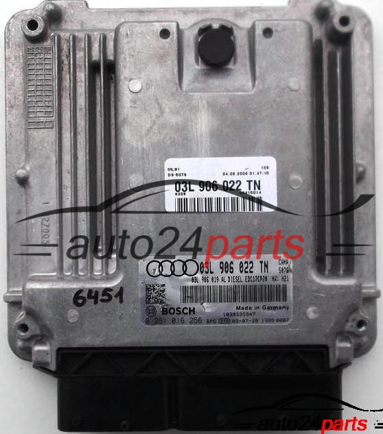 MOTORSTEUERGERÄT ECU STEUERGERAT AUDI A4 ALLROAD 2.0 TDI BOSCH 0 281 016 256, 0281016256, 03L 906 022 TN, 03L906022TN