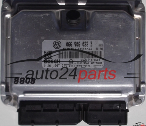 MOTORSTEUERGERÄT ECU STEUERGERAT VW VOLKSWAGEN TOURAN 2.0, BOSCH 0 261 201 575, 0261201575, 06G 906 022 B, 06G906022B, ME7.1.1 