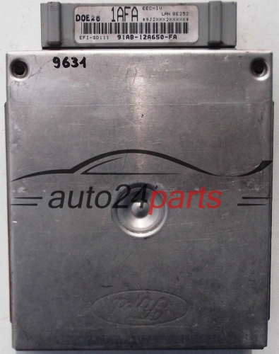 KOMPUTER STEROWNIK SILNIKA FORD ESCORT ORION 1.6, 91AB-12A650-FA, 91AB12A650FA, 1AFA 