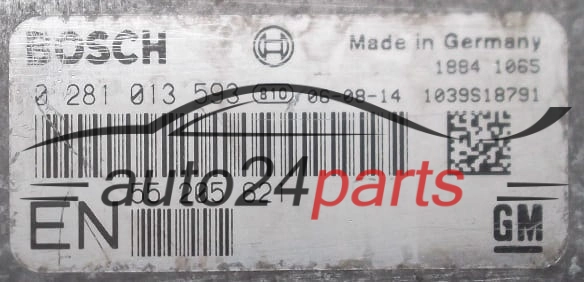 KOMPUTER STEROWNIK SILNIKA OPEL ASTRA ZAFIRA 1.9 CDTI BOSCH 0 281 013 593,  GM 55 205 621 EN