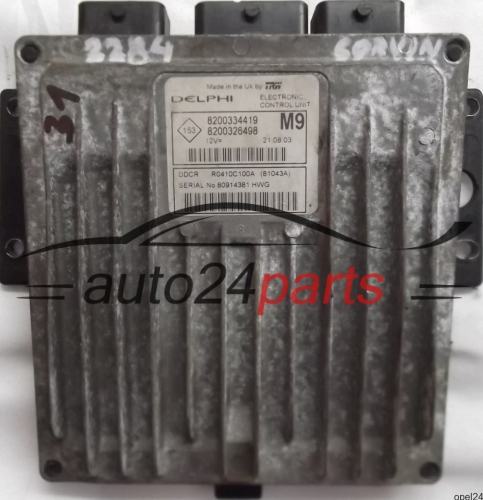MOTORSTEUERGERÄT ECU STEUERGERÄT RENAULT MEGANE SCENIC NISSAN MICRA 1.5 DCI DELPHI R0410C100A, 8200334419, 8200326498 M9