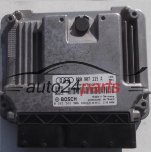 CALCULATEUR MOTEUR AUDI Q5 2.0T TFSI 8R0907115A, 8R0 907 115 A, 8R0907115D, 8R0 907 115 D, BOSCH 0 261 201 906, 0261201906, BENZIN MED17.1