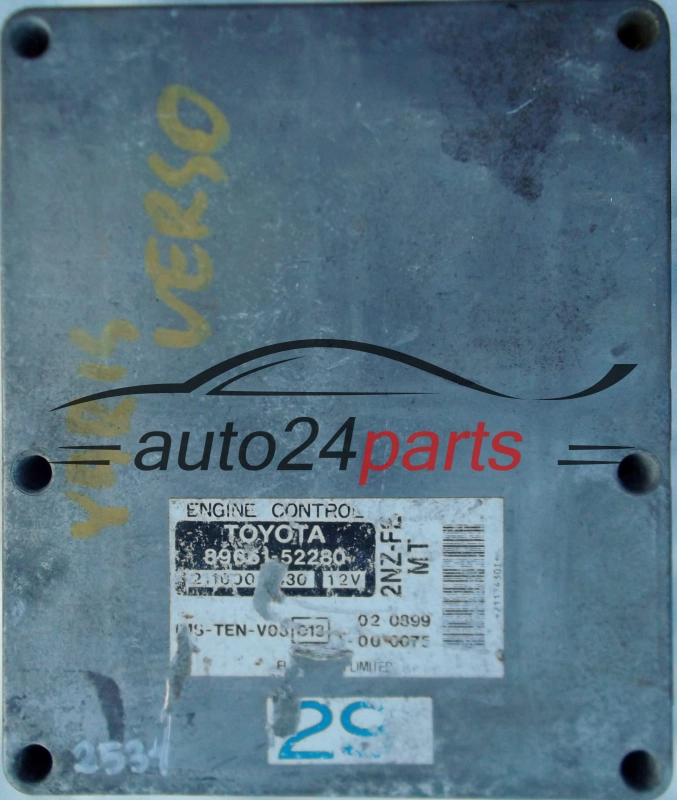 KOMPUTER STEROWNIK SILNIKA TOYOTA VERSO 1.3 89661-52280 2NZ-FE