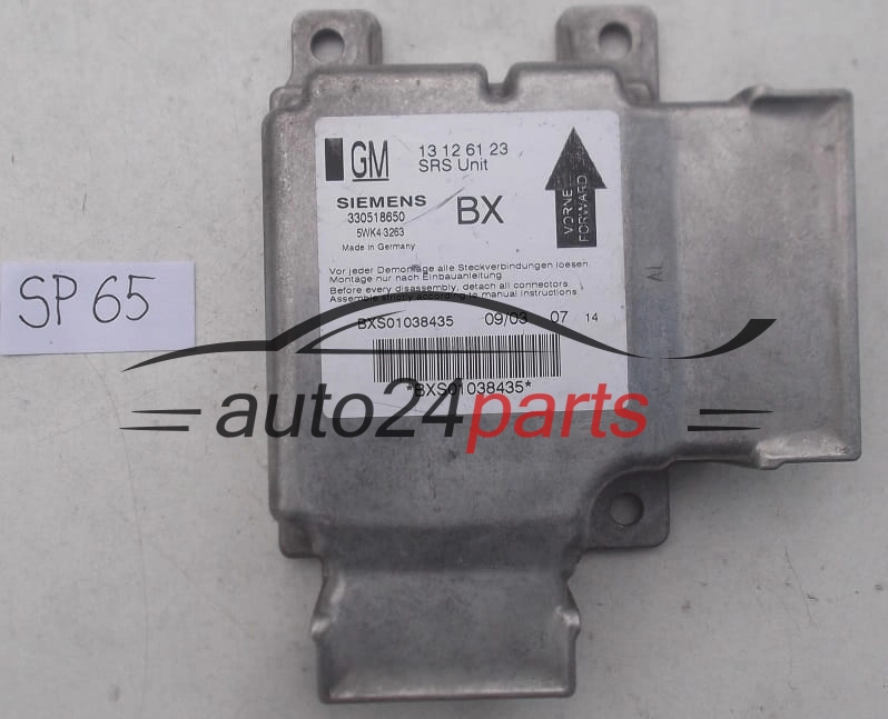 STEROWNIK MODUL PODUSZEK POWIETRZNYCH OPEL VECTRA C SIGNUM GM 13 12 61 23 BX