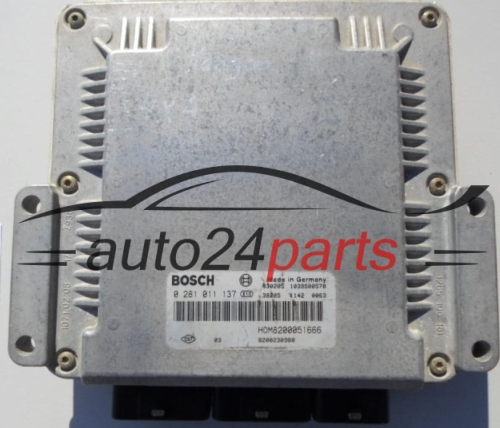 MOTORSTEUERGERÄT ECU STEUERGERÄT  RENAULT KANGOO 1.9 DCI BOSCH 0 281 011 137, HOM 8200051666