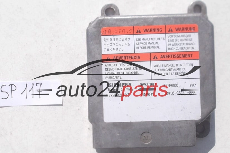 STEROWNIK MODUL PODUSZEK POWIETRZNYCH OPEL AGILA SIEMENS 5WK4 2897