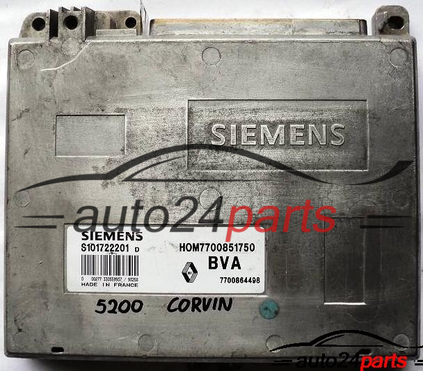 UCE CENTRALITA DE MOTOR RENAULT SAFRANE 3.0 SIEMENS S101722201D,  HOM7700851750, 7700851750, 7700864498