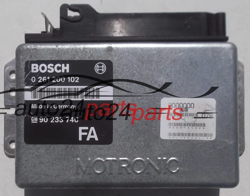 MOTORSTEUERGERÄT ECU STEUERGERAT OPEL OMEGA 2.0 C20SE BOSCH 0 261 200 102, 0261200102, GM 90 233 740 FA, 90233740