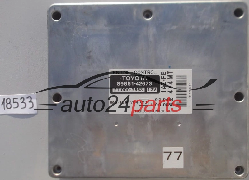 KOMPUTER STEROWNIK SILNIKA TOYOTA RAV4 2.0 VVTi 1AZ-FE FUJITSU 2110007663, 211000-7663 8966142673, 89661-42673